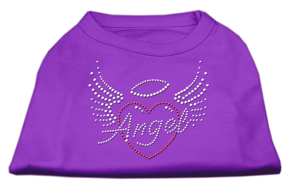 Camiseta para perros y gatos con diamantes de imitación, "Corazón de ángel"