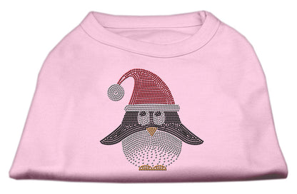 Christmas Pet Dog & Cat Shirt Rhinestone, "Santa Penguin"