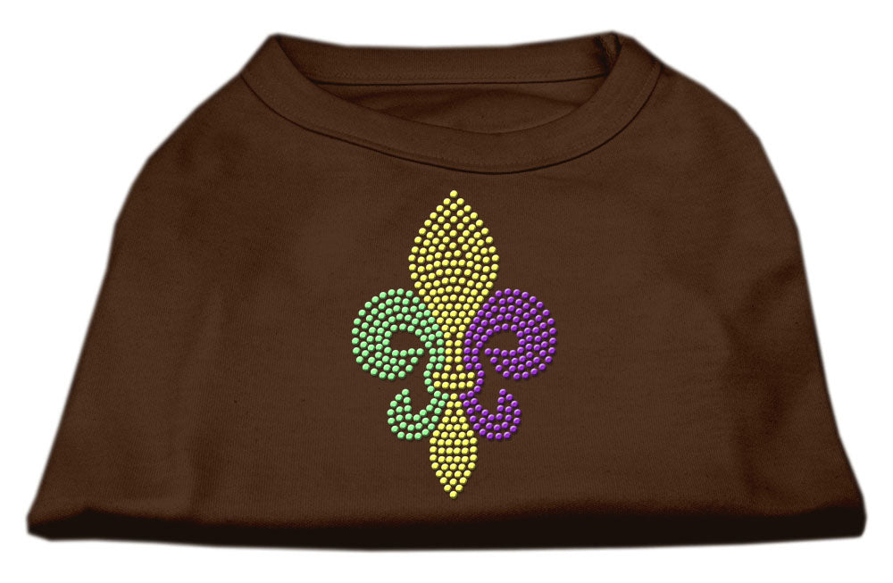 Pet Dog & Cat Shirt Rhinestone, "Mardi Gras Fleur De Lis"