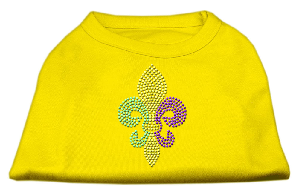 Pet Dog & Cat Shirt Rhinestone, "Mardi Gras Fleur De Lis"