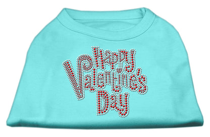 Pet Dog & Cat Shirt Rhinestone, "Happy Valentine's Day"