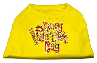 Pet Dog & Cat Shirt Rhinestone, "Happy Valentine's Day"