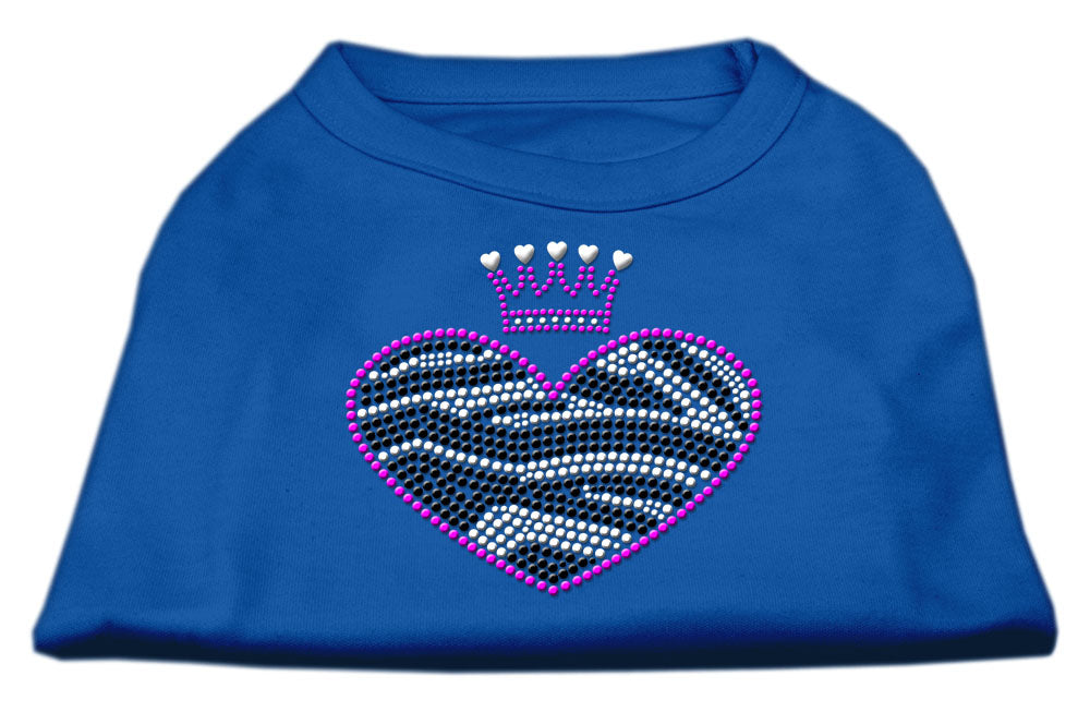 Pet Dog & Cat Shirt Rhinestone, "Zebra Heart"