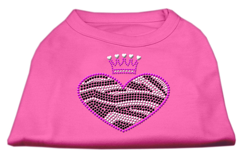 Pet Dog & Cat Shirt Rhinestone, "Zebra Heart"