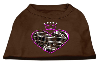 Pet Dog & Cat Shirt Rhinestone, "Zebra Heart"