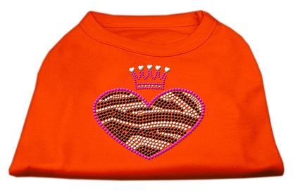 Pet Dog & Cat Shirt Rhinestone, "Zebra Heart"