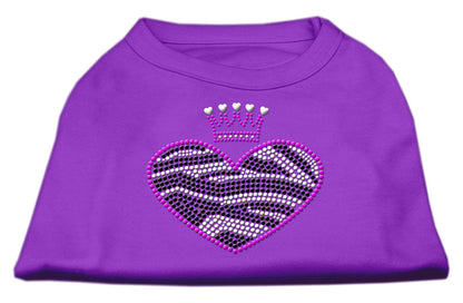 Pet Dog & Cat Shirt Rhinestone, "Zebra Heart"