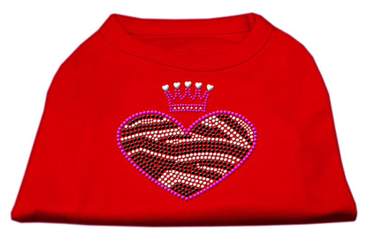 Pet Dog & Cat Shirt Rhinestone, "Zebra Heart"