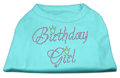 Camiseta para perro y gato con diamantes de imitación, "Niña del cumpleaños"