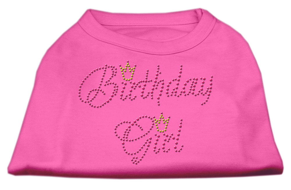 Camiseta para perro y gato con diamantes de imitación, "Niña del cumpleaños"