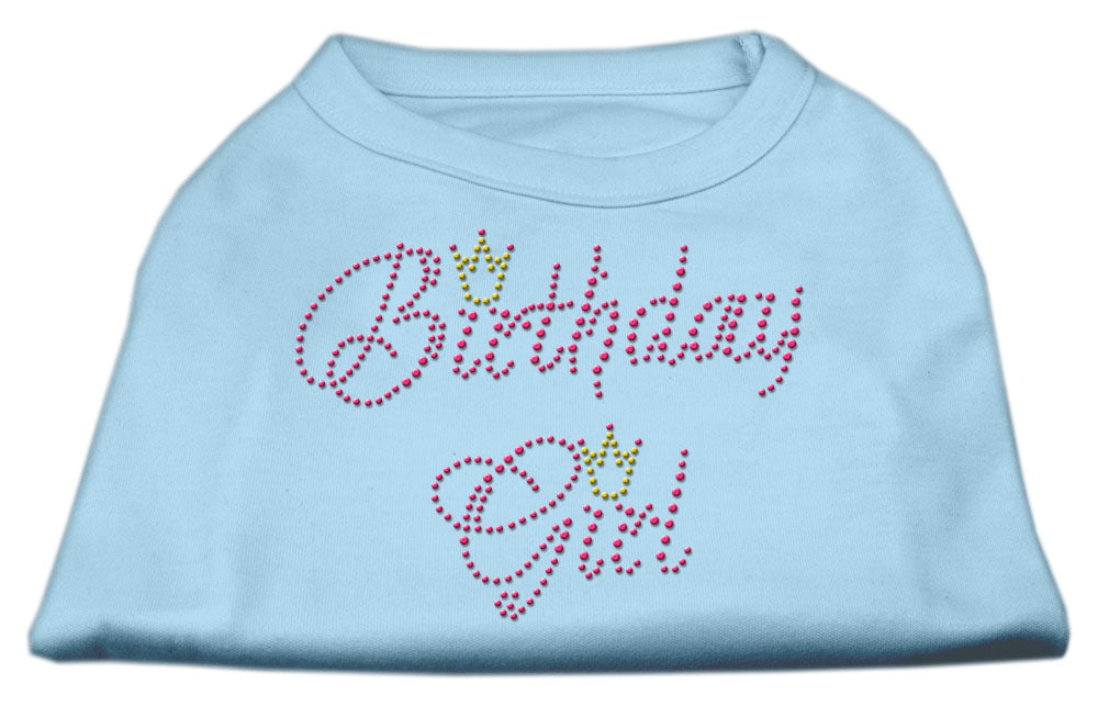 Camiseta para perro y gato con diamantes de imitación, "Cumpleañera"