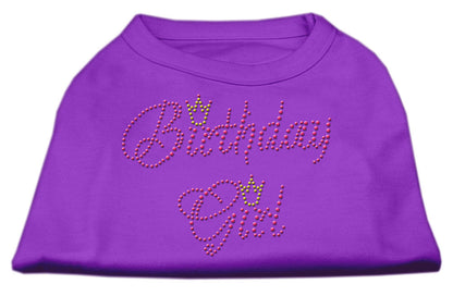 Camiseta para perro y gato con diamantes de imitación, "Niña del cumpleaños"