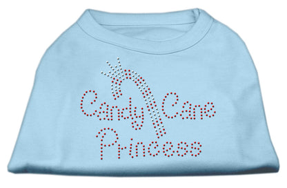 Christmas Pet Dog & Cat Shirt Rhinestone, "Candy Cane Princess"