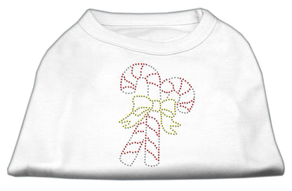 Christmas Pet Dog & Cat Shirt Rhinestone, "Candy Canes"