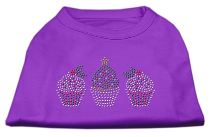 Christmas Pet Dog & Cat Shirt Rhinestone, "Christmas Cupcakes"