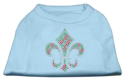 Christmas Pet Dog & Cat Shirt Rhinestone, "Holiday Fleur De Lis"