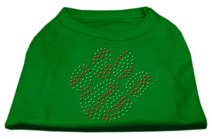 Christmas Pet Dog & Cat Shirt Rhinestone, "Holiday Paw"