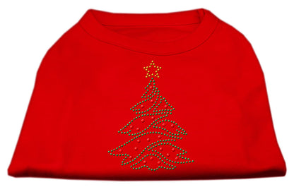 Christmas Pet Dog & Cat Shirt Rhinestone, "Christmas Tree"