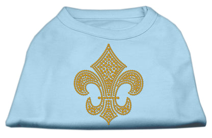 Pet Dog & Cat Shirt Rhinestone,"GOLD Fleur De Lis"