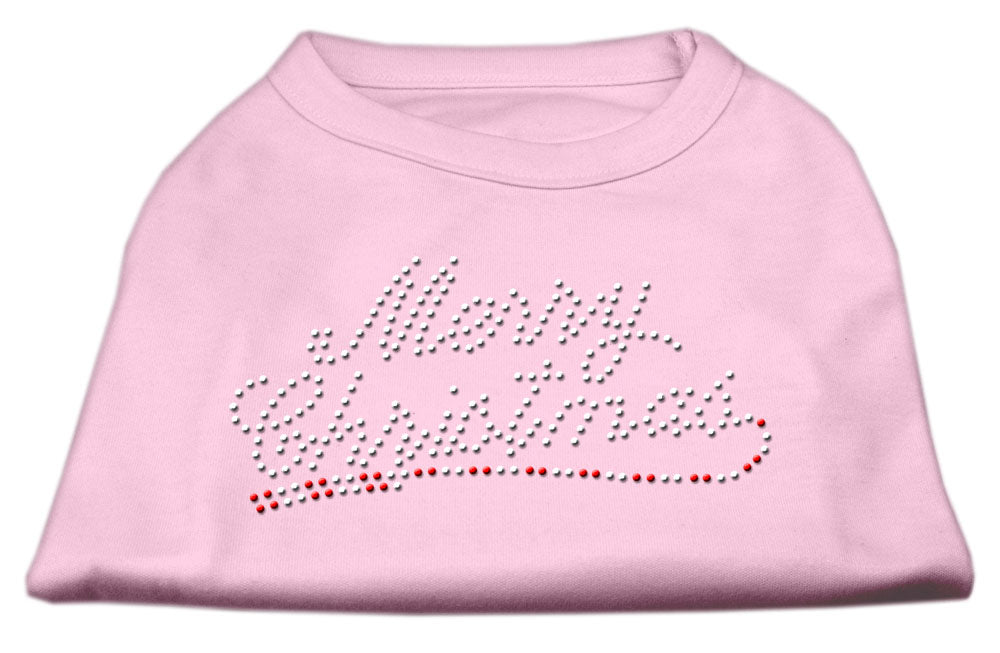 Christmas Pet Dog & Cat Shirt Rhinestone, "Merry Christmas"