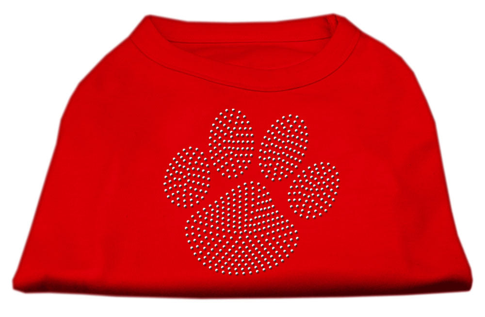 Camiseta para perros y gatos con diamantes de imitación, "Clear Paw"