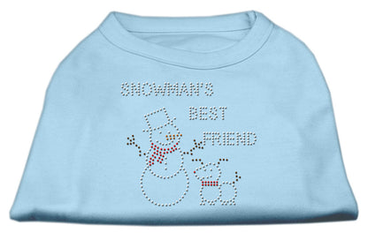 Christmas Pet Dog & Cat Shirt Rhinestone, "Snowman's Best Friend"