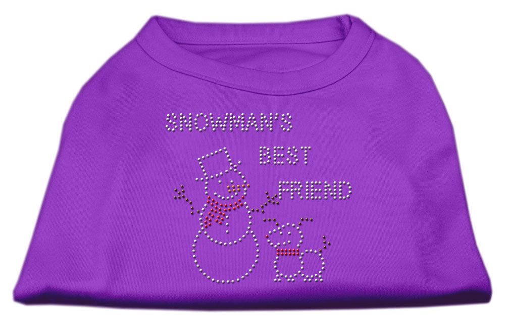 Christmas Pet Dog & Cat Shirt Rhinestone, "Snowman's Best Friend"