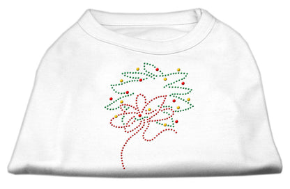 Christmas Pet Dog & Cat Shirt Rhinestone, "Christmas Wreath"