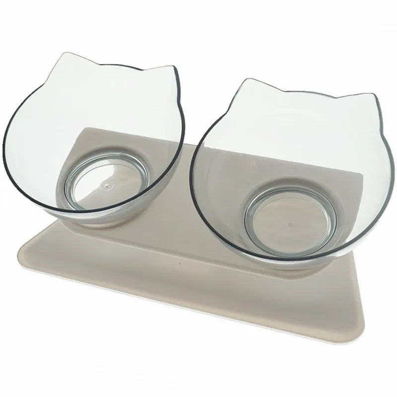 Non-Slip Double Feeding & Water Bowl With Stand