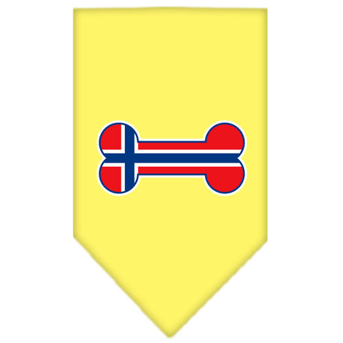 Pet and Dog Bandana Screen Printed, "Bone Shaped Norway Flag"