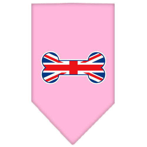 Pet and Dog Bandana Screen Printed, "Bone Shaped UK Flag"