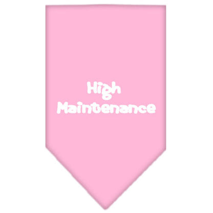 Pet and Dog Bandana Screen Printed, "High Maintenance"
