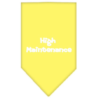 Pet and Dog Bandana Screen Printed, "High Maintenance"
