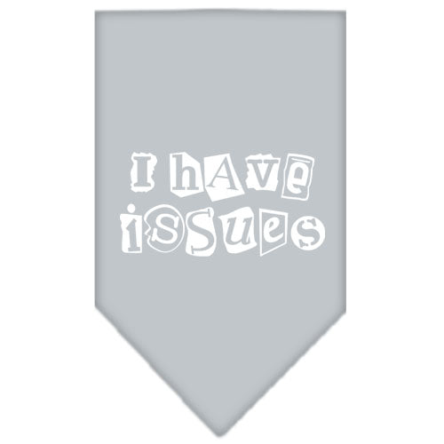 Pet and Dog Bandana Screen Printed, "I Have Issues"