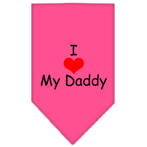 Pet and Dog Bandana Screen Printed, "I Love My Daddy"