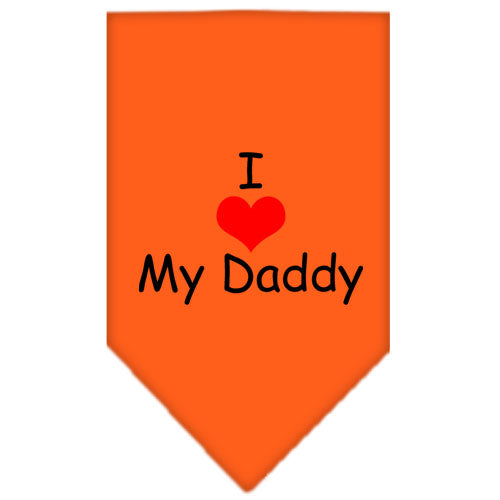 Pet and Dog Bandana Screen Printed, "I Love My Daddy"