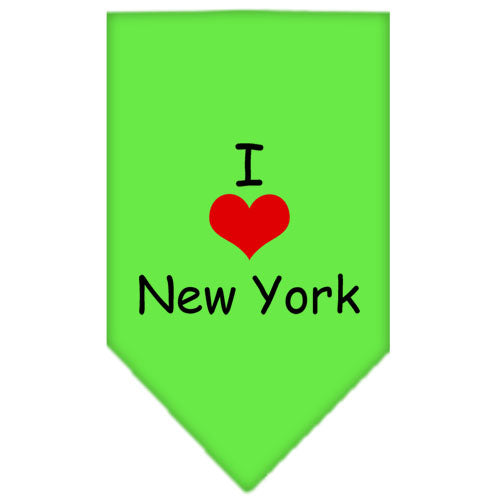 Pet and Dog Bandana Screen Printed, "I Heart NY"