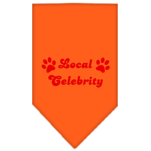 Pet and Dog Bandana Screen Printed, "Local Celebrity"