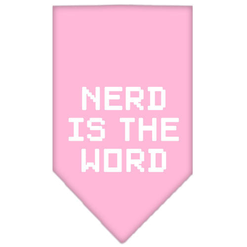 Pet and Dog Bandana Screen Printed, "Nerd Is The Word"