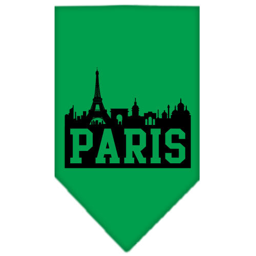 Pet and Dog Bandana Screen Printed, "Paris Skyline"