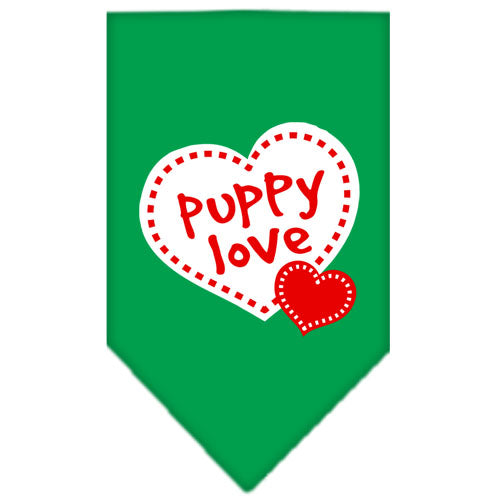 Pet and Dog Bandana Screen Printed, "Puppy Love"