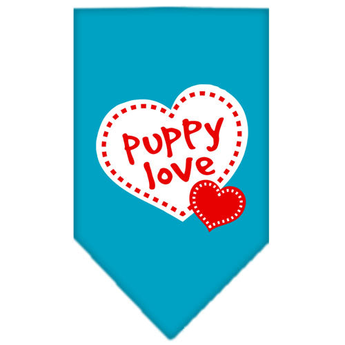 Pet and Dog Bandana Screen Printed, "Puppy Love"