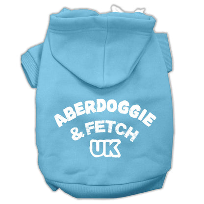 Sudadera con capucha para perros y gatos con serigrafía "Aberdoggie &amp; Fetch UK"