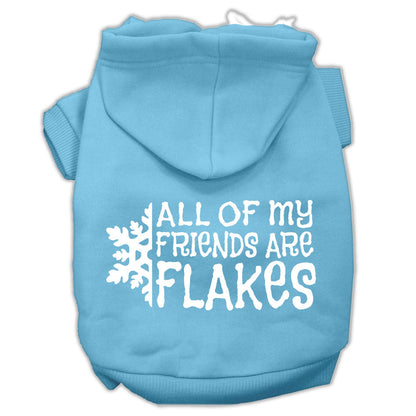 Christmas Pet Dog & Cat Hoodie Screen Printed, "All Of My Friends Are Flakes"