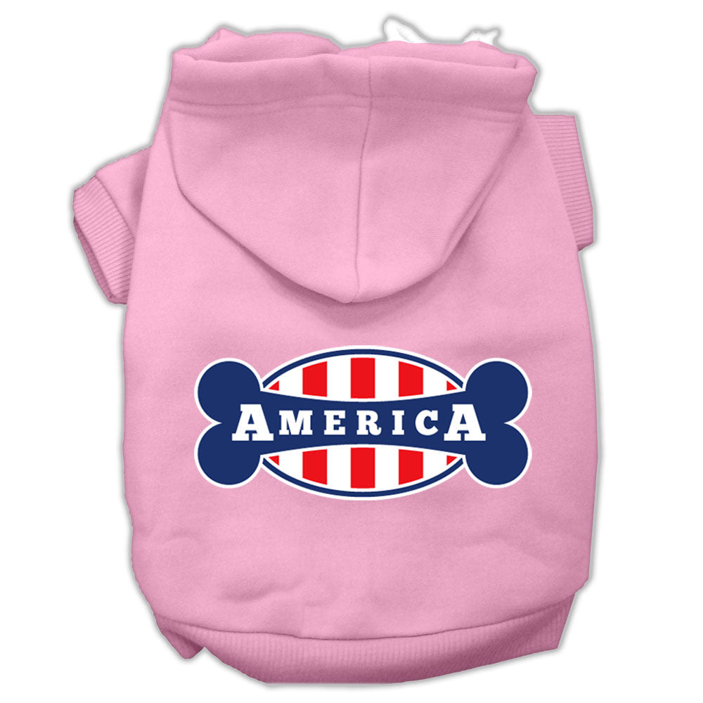 Sudadera con capucha para mascotas, perros y gatos serigrafiada con la frase "Bonely In America"