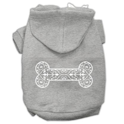 Sudadera con capucha para mascotas, perros y gatos serigrafiada, "Henna Bone"