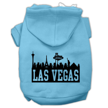 Sudadera con capucha para mascotas, perros y gatos serigrafiada con el lema "Las Vegas Skyline"