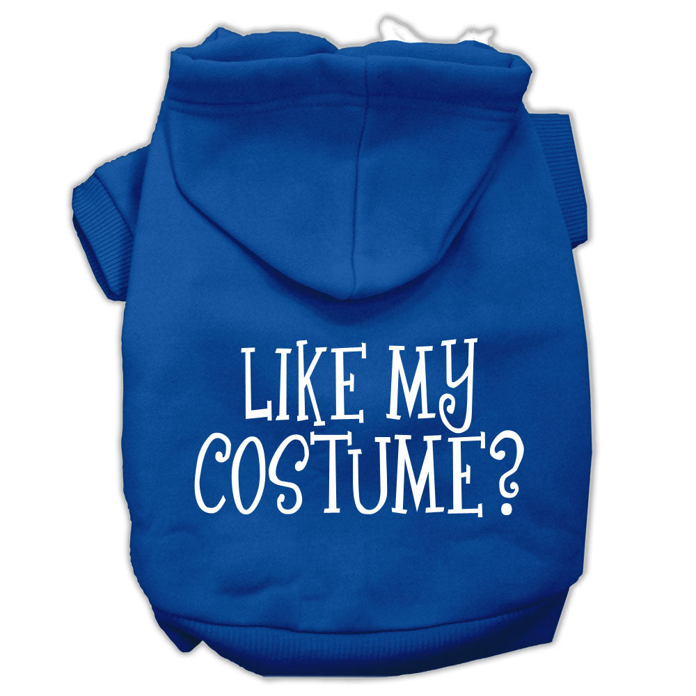 Sudadera con capucha para Halloween para mascotas, perros y gatos serigrafiada con la frase "¿Te gusta mi disfraz?"