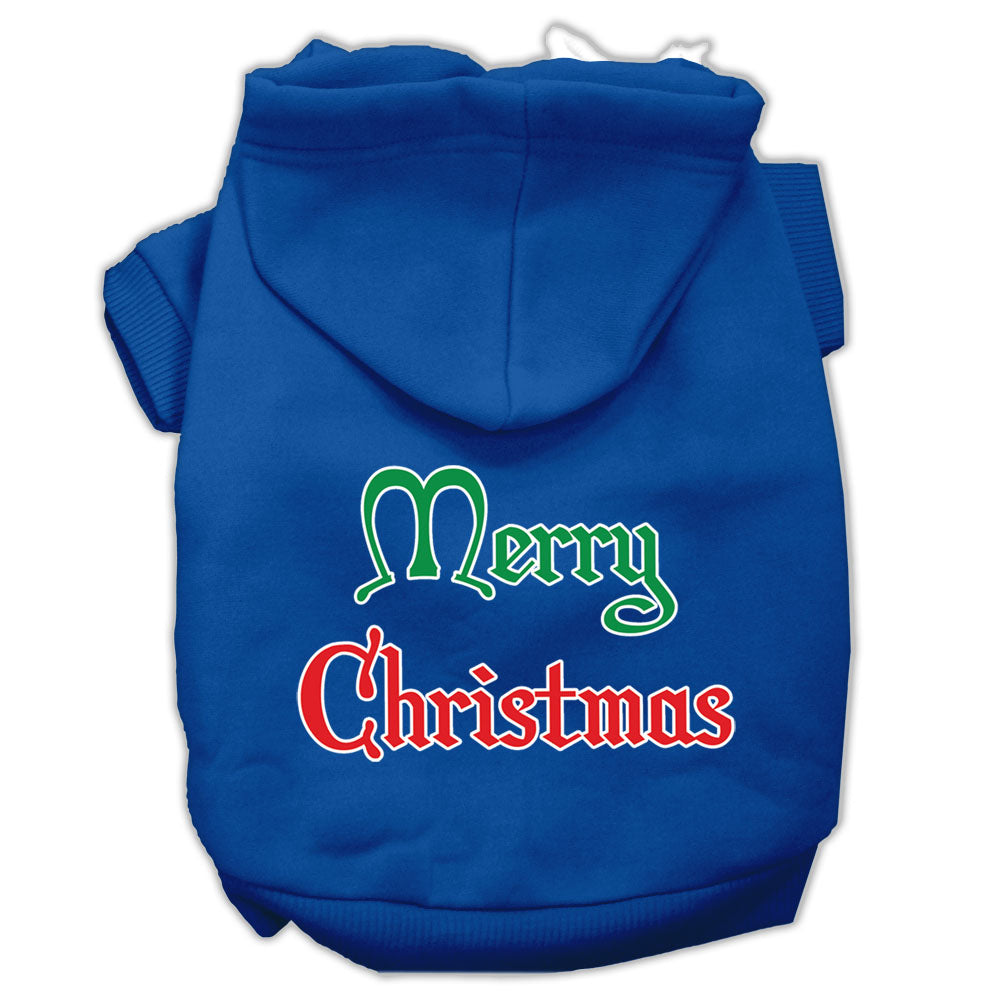 Christmas Pet Dog & Cat Hoodie Screen Printed, "Merry Christmas"