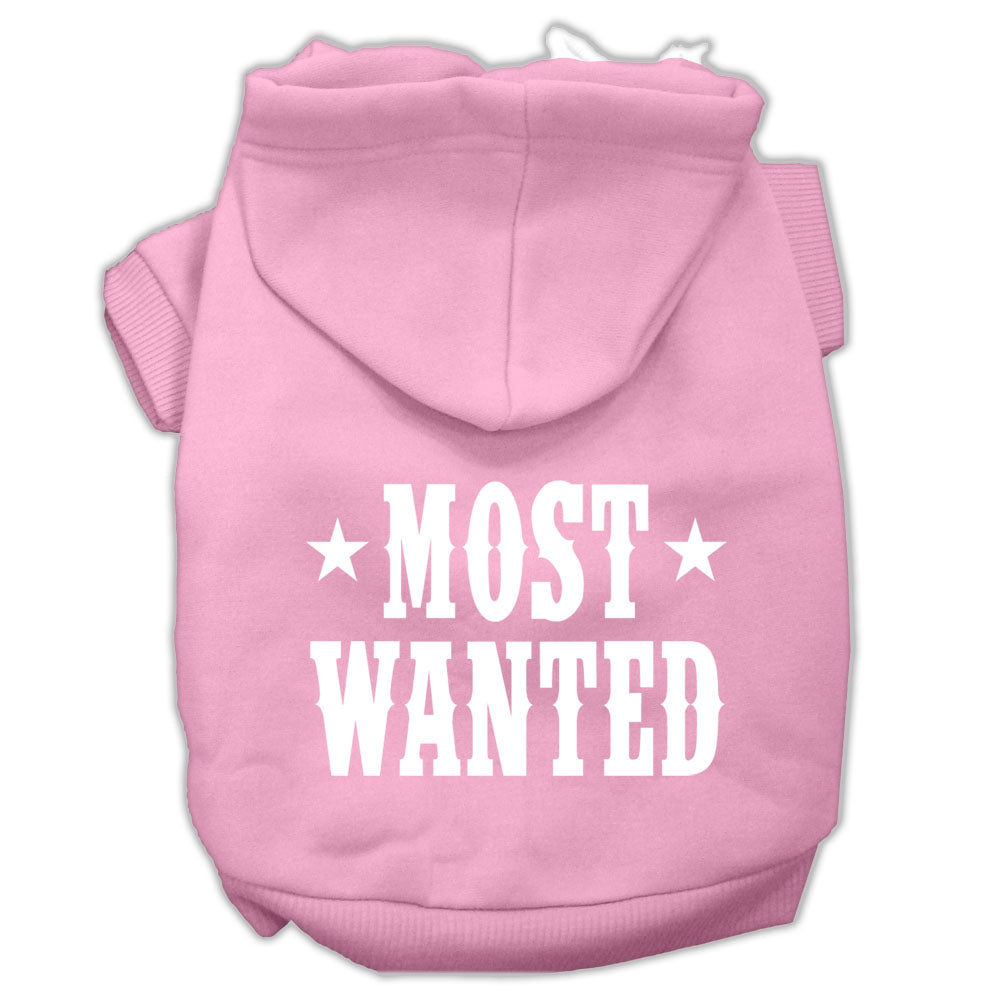 Sudadera con capucha para perros y gatos con serigrafía "Most Wanted"